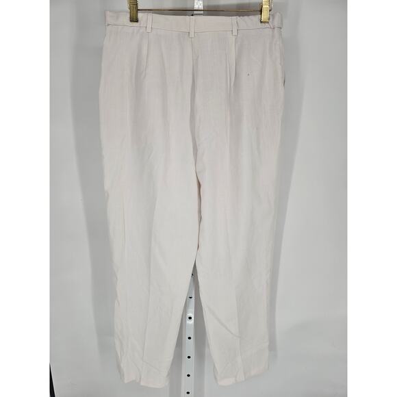 Koret Women's White High Rise Belt Loop Button Closer Polyester Pant Size 14 - Picture 5 of 5